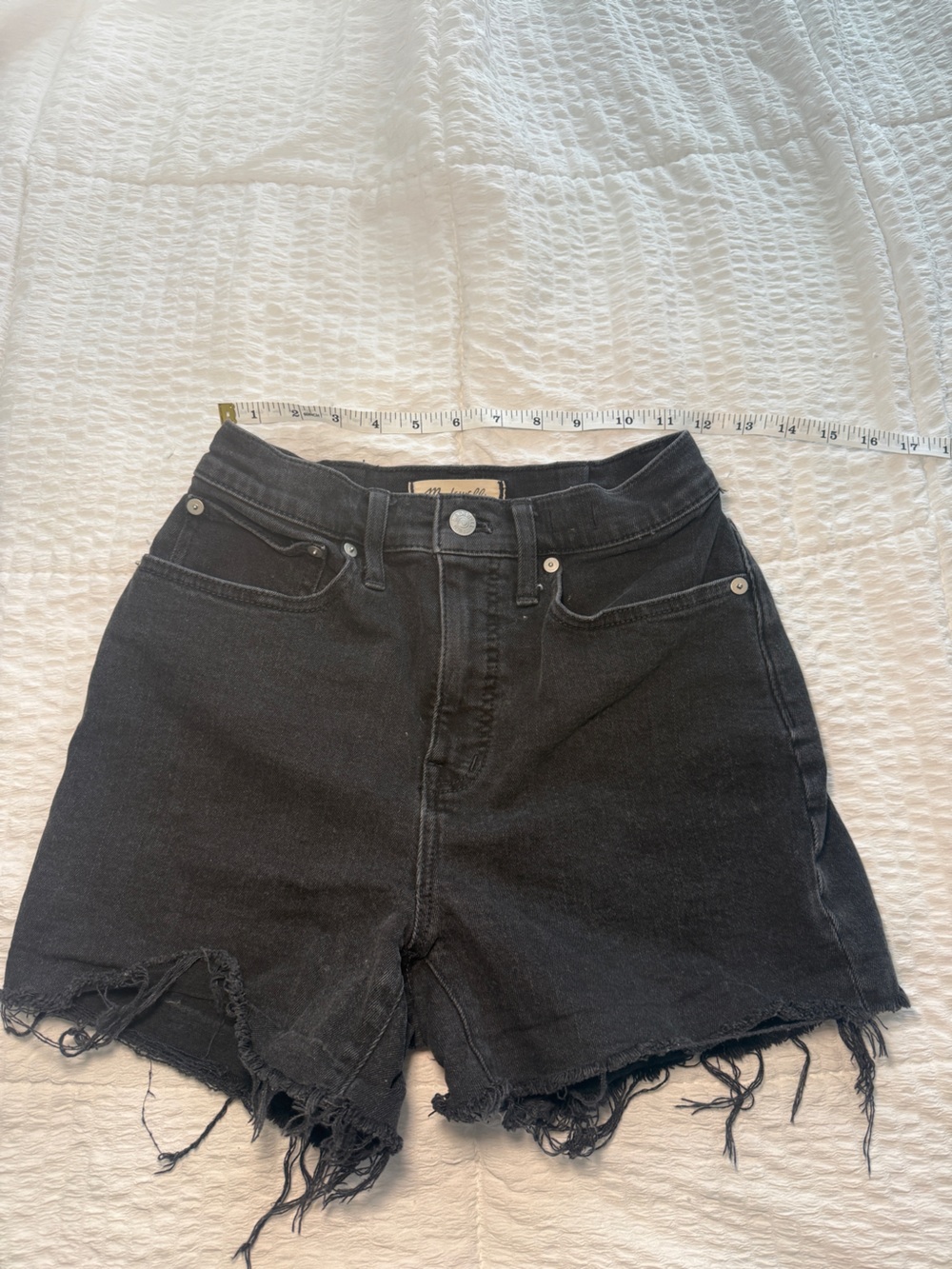 Madewell High-Rise Denim Shorts Black Size 26